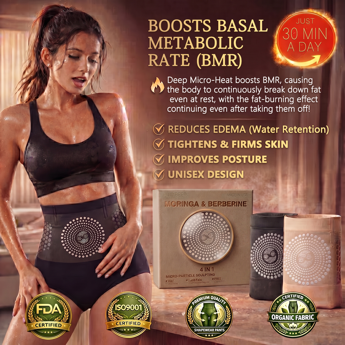 𝐌𝐨𝐫𝐢𝐧𝐠𝐚 & 𝐁𝐞𝐫𝐛𝐞𝐫𝐢𝐧𝐞 𝟒-𝐈𝐧-𝟏 𝐌𝐢𝐜𝐫𝐨-𝐏𝐚𝐫𝐭𝐢𝐜𝐥𝐞 𝐒𝐜𝐮𝐥𝐩𝐭𝐢𝐧𝐠 & 𝐅𝐚𝐭-𝐁𝐮𝐫𝐧 𝐒𝐡𝐨𝐫𝐭𝐬